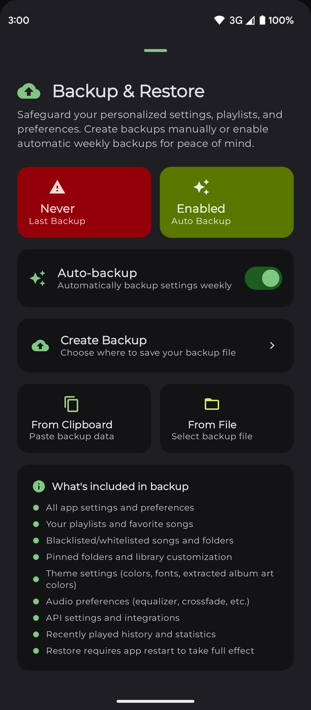 Backup Restore