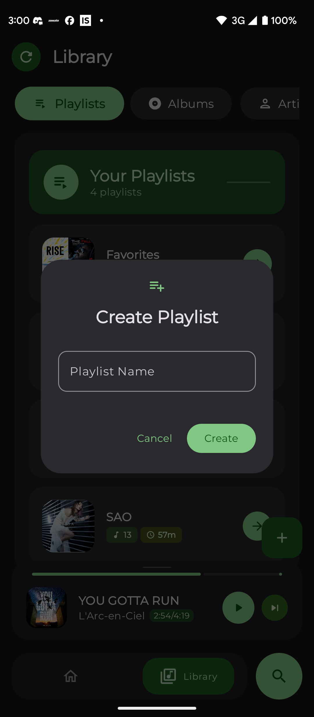 Create Playlist