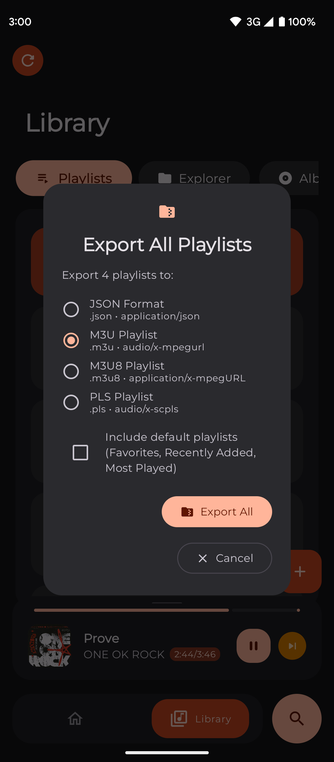 Export Playlist