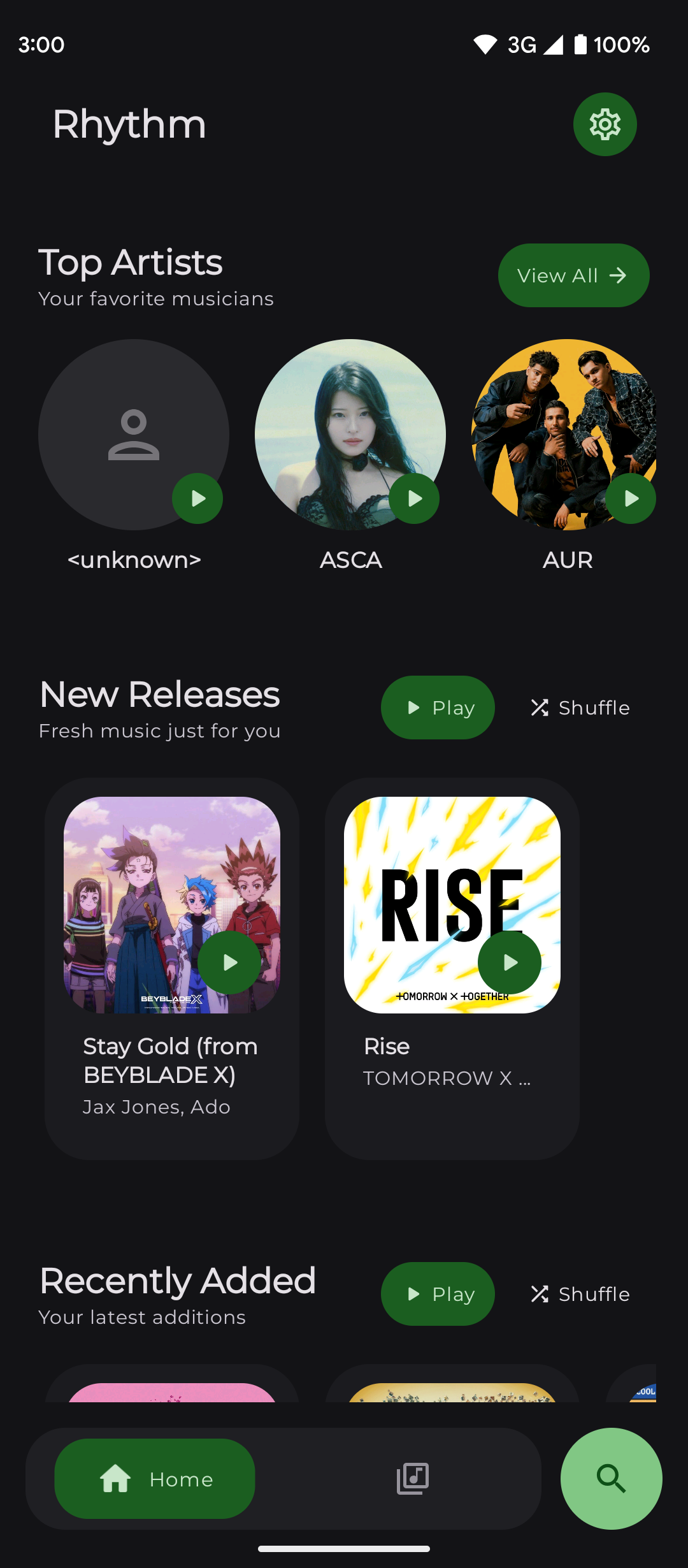 Rhythm Home Screen 3