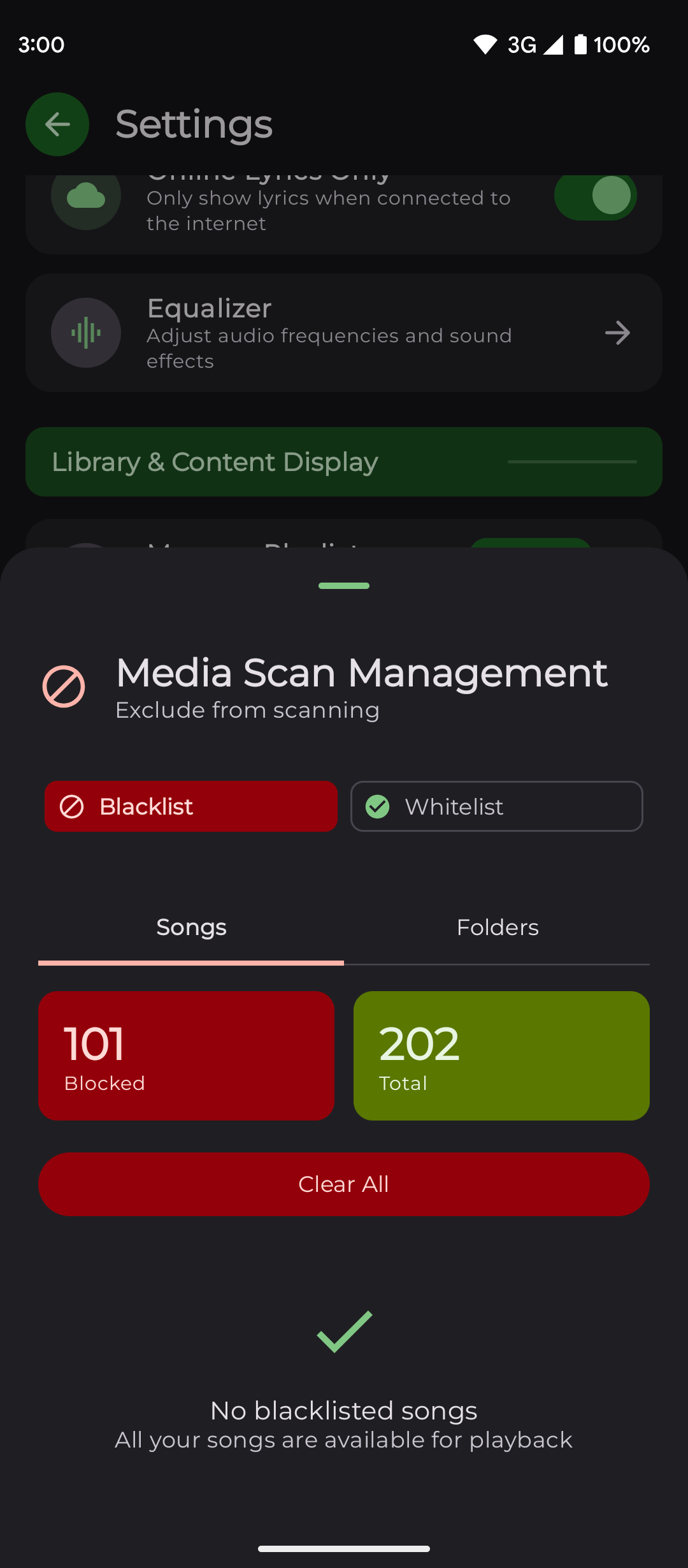 Media Scan Blacklist