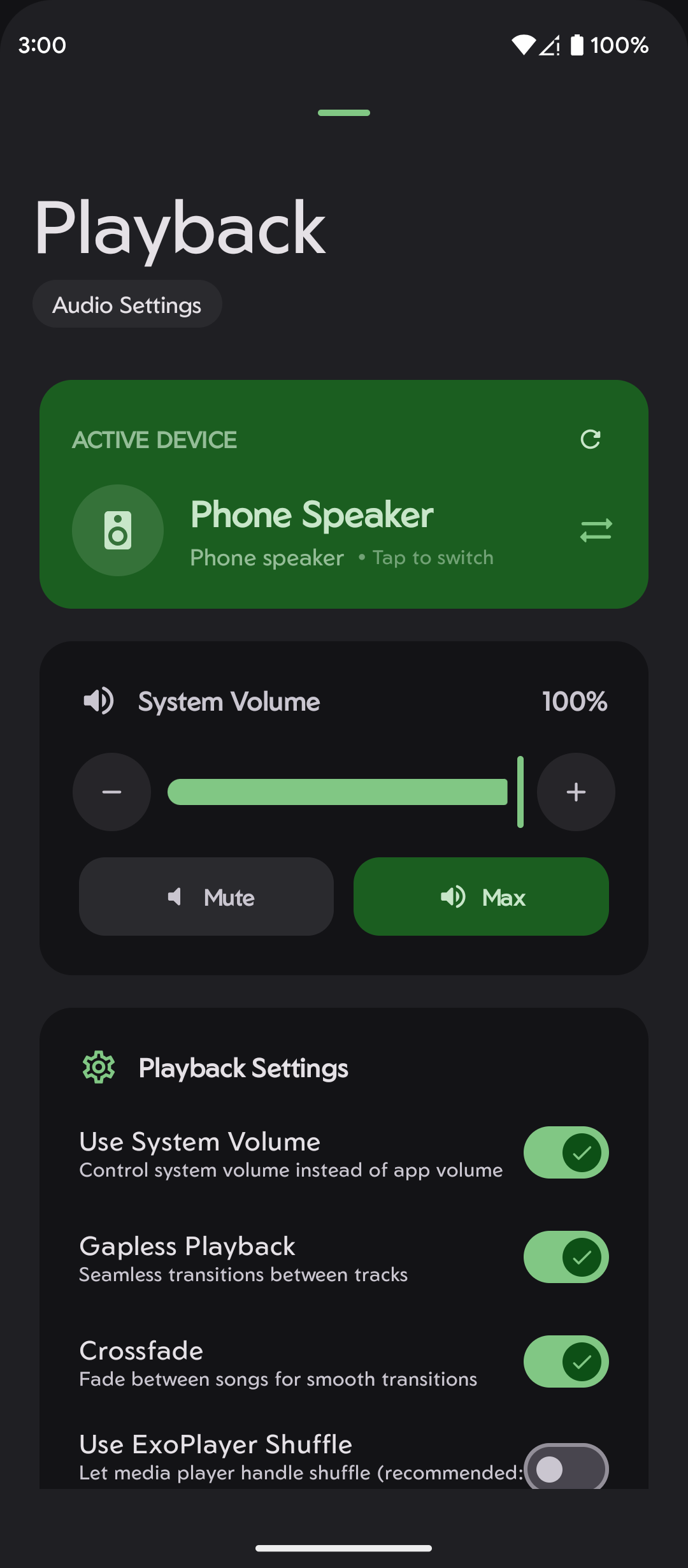 Device Output / Playback