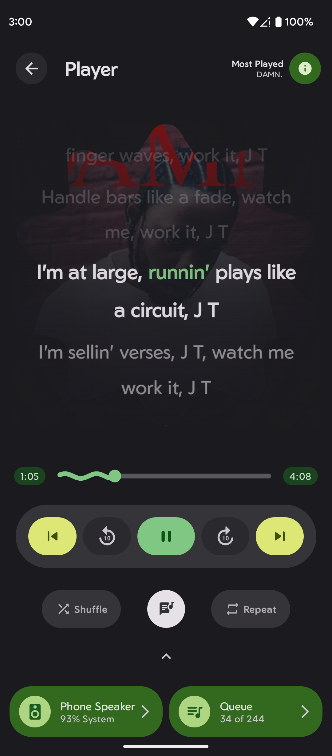 Rhythm Player Lyrics