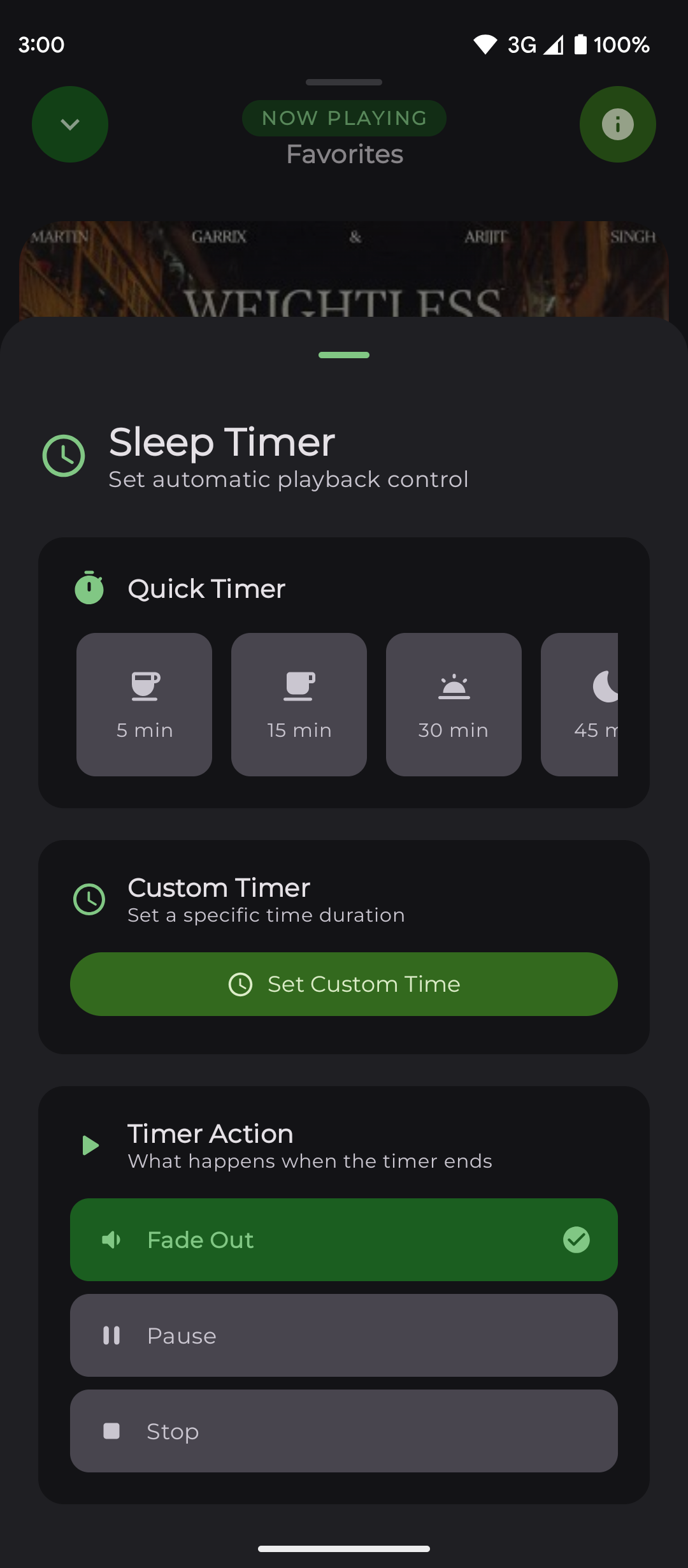 Rhythm Sleep Timer